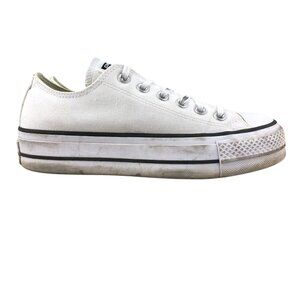 Converse Women's Size 7 Chuck Taylor All Star Lift Platform White Canvas Shoes